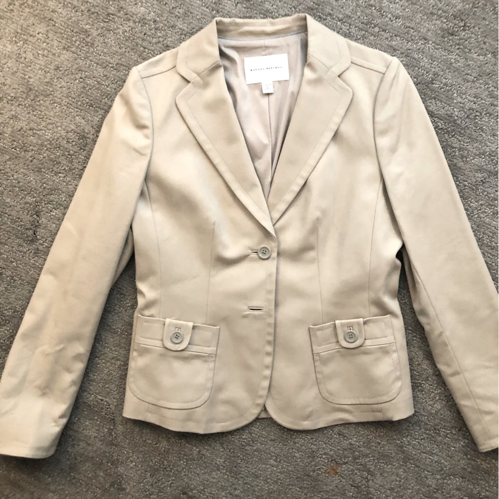 Banana Republic khaki blazer, Size 10